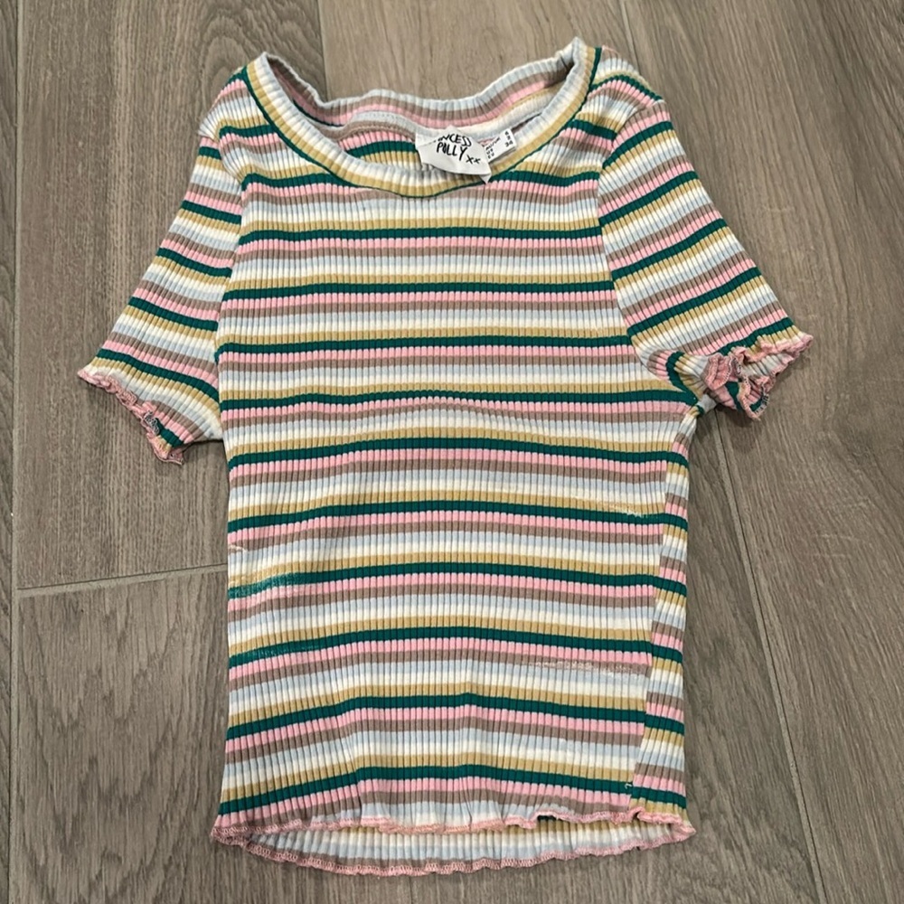 Princess Polly Women’s Striped T-Shirt Size 2